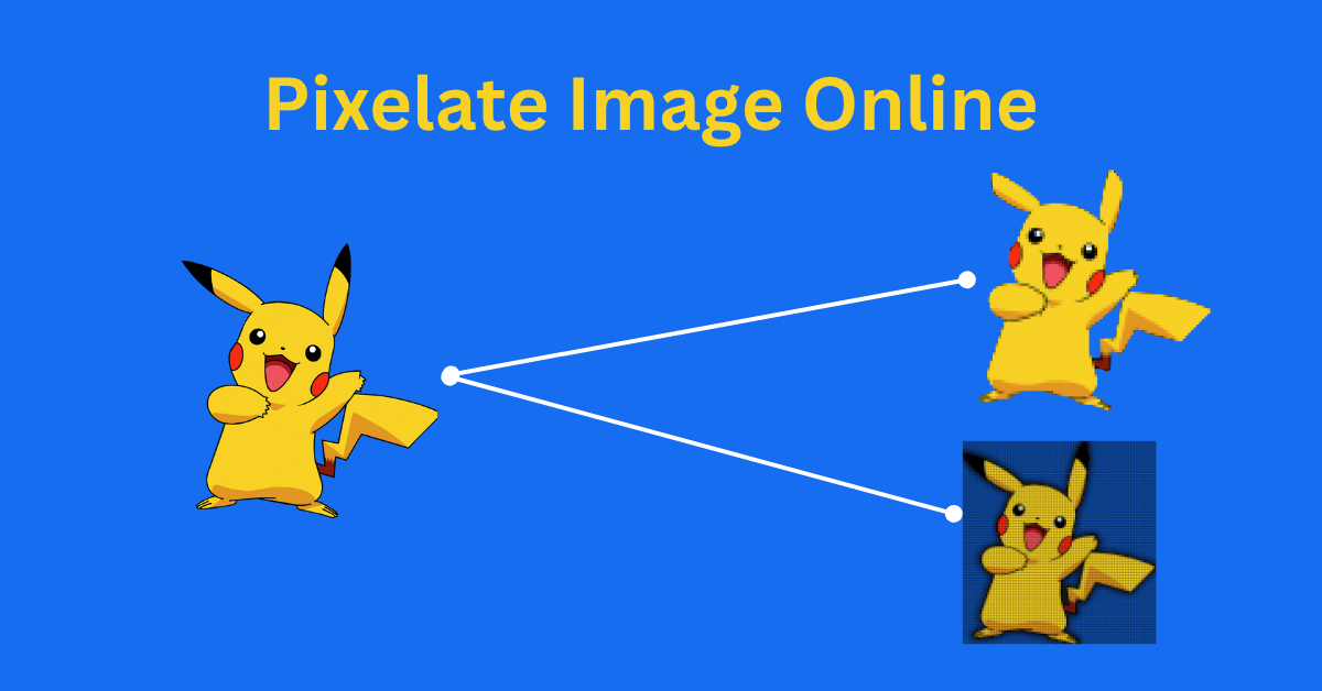 Free online image pixelator tool interface showing before and after pixelation effects